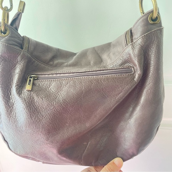 BORSE IN PELLE TAUPE LEATHER MADE ITALY ZIPPED JUMBO CROSSBODY BAG STRAP - Picture 8 of 16